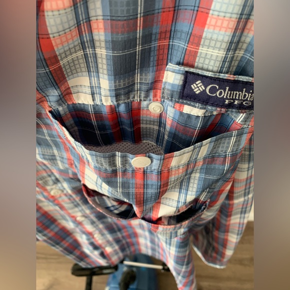 Columbia plaid long sleeve button down men’s size L Great for outdoor activities - Picture 4 of 13